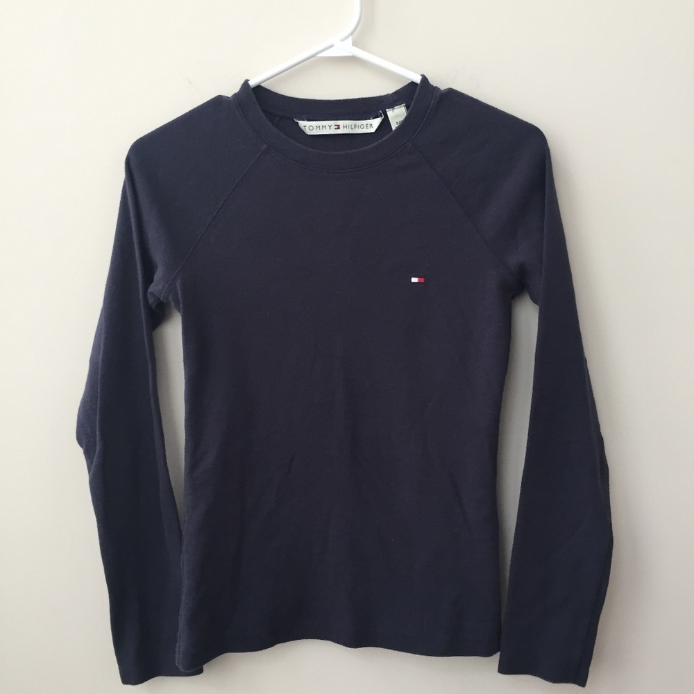 Tommy Hilfiger Boy's Navy Long Sleeve Shirt Size S
